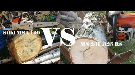 Stihl Msa Vs Ms Rs Ci Cie Brzozy Birch Cutting Youtube