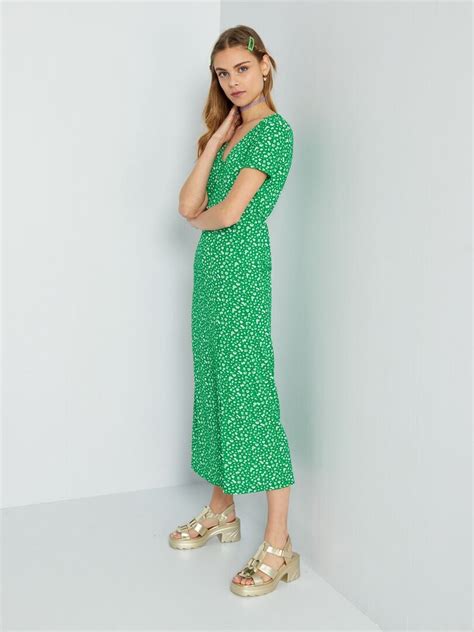 Robe longue à motifs Vert Kiabi 9 00