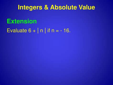 Integers And Absolute Value Ppt Download