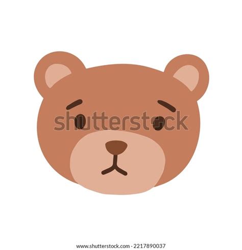 Cute Teddy Bear Illustration Brown Flat Stock Vector (Royalty Free ...