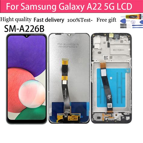 Original For SAMSUNG Galaxy A22 5G A226 LCD With Frame Display Touch