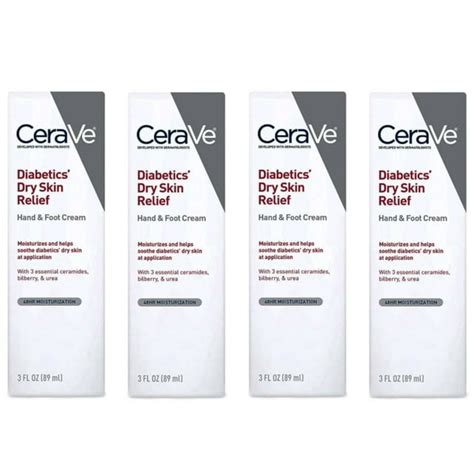 Cerave Diabeticsâ€™ Dry Skin Relief Hand And Foot Cream 3oz Pack Of 4