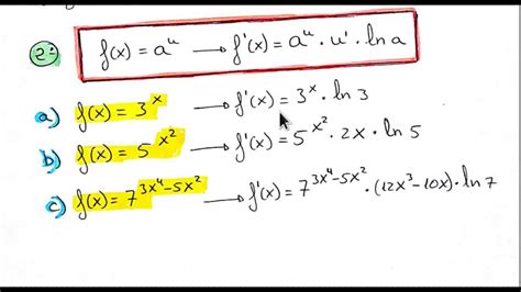 Derivada Tipo Exponencial Youtube