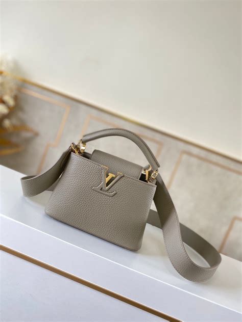 Lv Capucines Mini Taurillon Steeple Grey For Women Wohandbag Shoulde