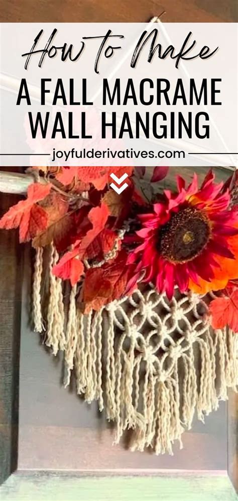 Easy Diy Fall Macrame Wall Hanging Macrame Wall Hanging Macrame Wall