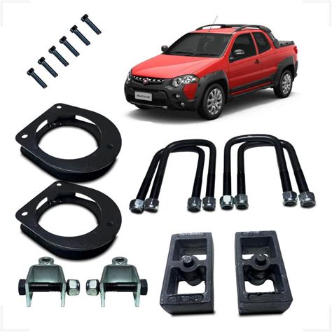 Kit Lift Completo Diant 4cm Tras 6cm Prolongador Strada Borfix