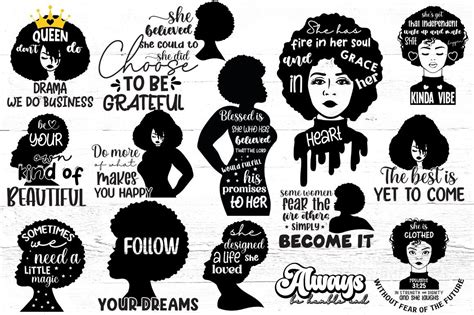 Black Woman SVG Bundle By DESIGNS DARK TheHungryJPEG