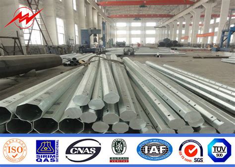 DaN Conical Hot Galvanized Rolled Steel Power Pole Anti Corrosion KV KV