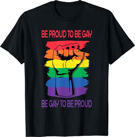 Lgbt Rainbow Fist Lgbtq Proud To Be Gay Pride Month Merch T Shirt Walmart