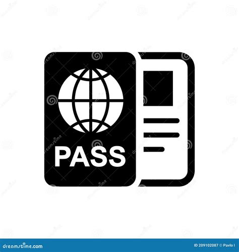 Passport Document Icon Simple Passport Document Sign Isolated Vector