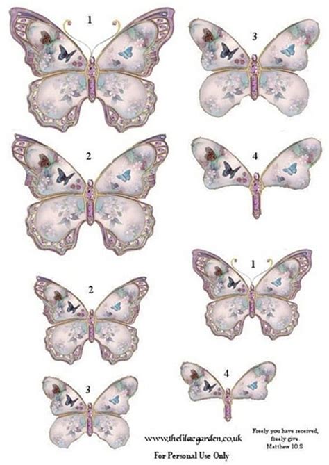 Butterfly 3d Decoupage Paper Paper Butterflies Decoupage Printables