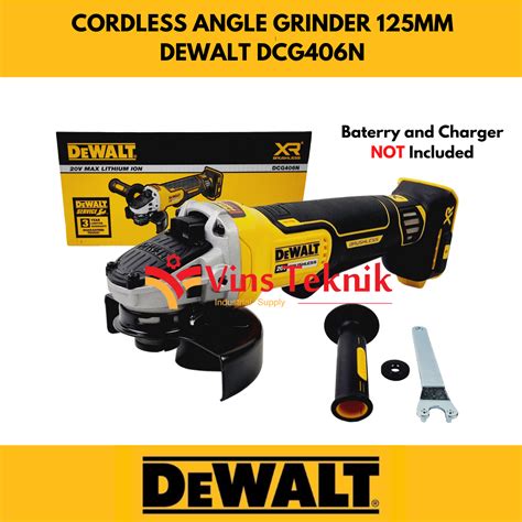 Mesin Gerinda Baterai Brushless Angle Grinder DCG406 DEWALT DCG406N