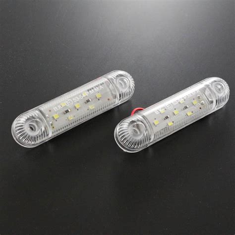 10x 24v 7 LED Vorne Marker Weiß Lichter für Lkw Anhänger Volvo DAF