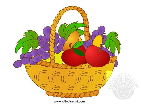 Disegno Cesto Con Frutta