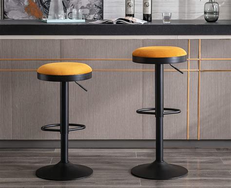 Amazon CIMOTA Swivel Round Bar Stools Set Of 2 Backless Adjustable