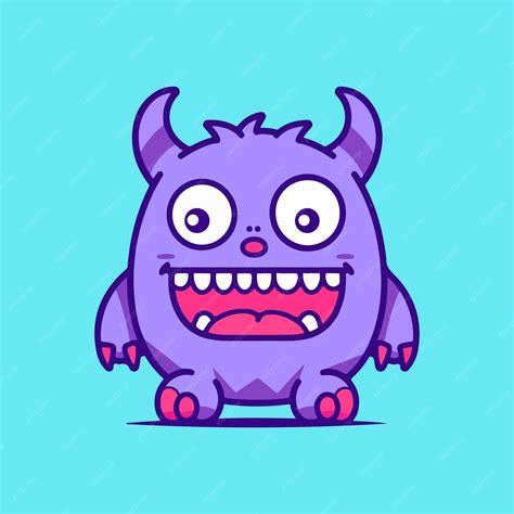 Premium Vector Cute Monster Cartoon Vector Illustration