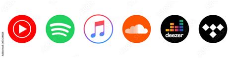 Apple Music Spotify YouTube Music SoundCloud Deezer Tidal A Set