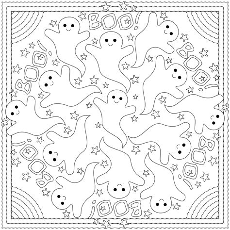 MANDALA COLORING PAGES: HALLOWEEN MANDALA COLORING PAGES