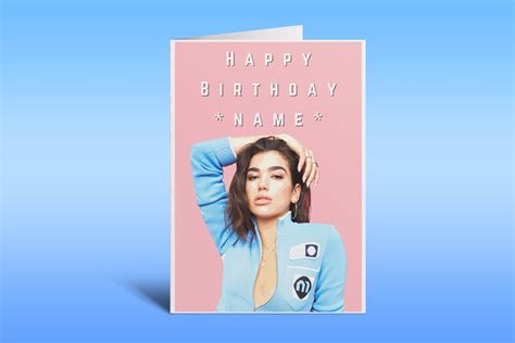 Dua Lipa Birthday Card Temple Packer