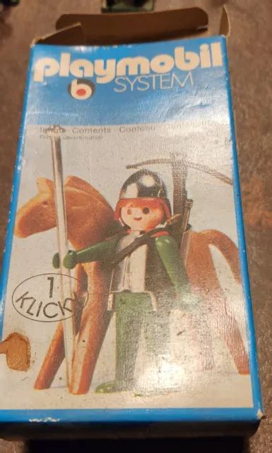 PLAYMOBIL CHEVALIER AVEC CHEVAL ART 3333 Dans Boite D Origine 1974 EUR