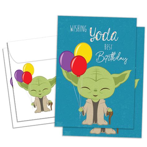 Yoda Best Birthday Two Card Pack – Tree-Free Greetings