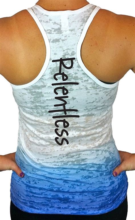 Womens Workout Tanks Relentless Fitness Ombre Burnout Racerback