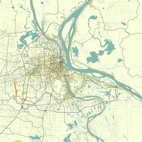 Map of Phnom Penh, Cambodia 30713818 Vector Art at Vecteezy