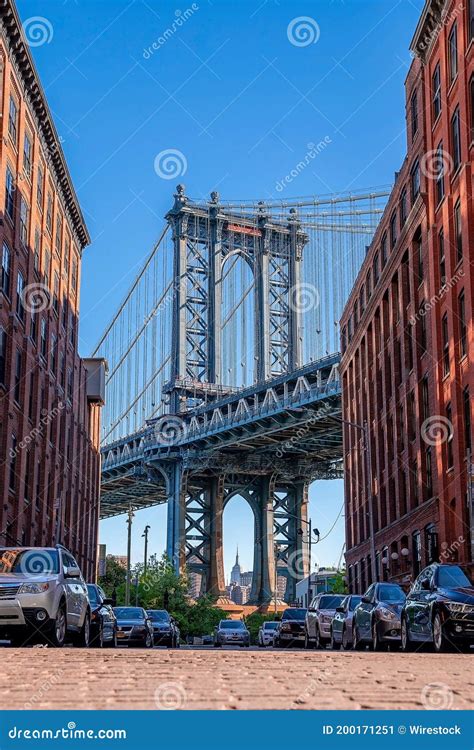 Brooklyn Bridge In Lower Manhattan New York Stock Image Image Of