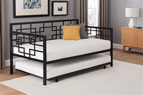 DHP Twin Daybed With Trundle Black Metal Walmart Canada