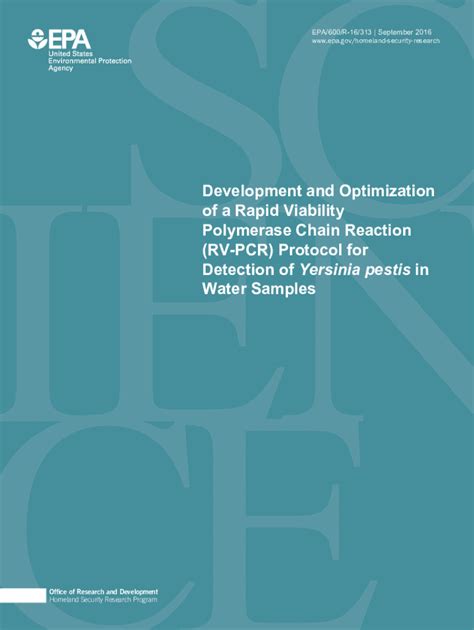 Fillable Online Cfpub Epa Development And Optimization Of A Rapid