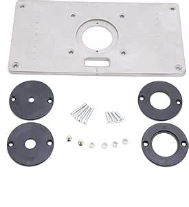 Aluminium Router Tabelle einfügen Platte mit 4 Einsatz Ringe für Holz