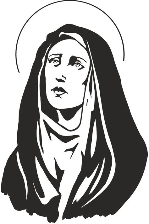 Virgin Mary Mary Mother Of Jesus Christian Silhouette Etsy In 2021