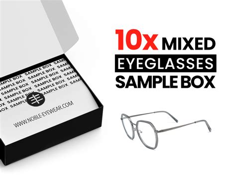 10x Eyeglass Sample Box 10 Piece Box Acetate Metal Titanium And Tr90 Mix As Seen In