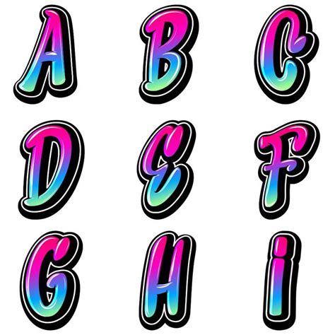 3D Graffiti Font Clipart PNG SVG Bundle Urban Graffiti Font Svg Retro