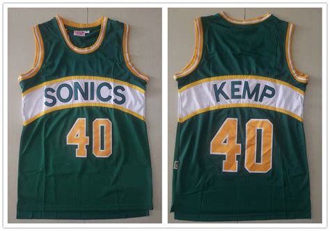 Seattle Supersonics 40 Shawn Kemp Basketball Jerseys