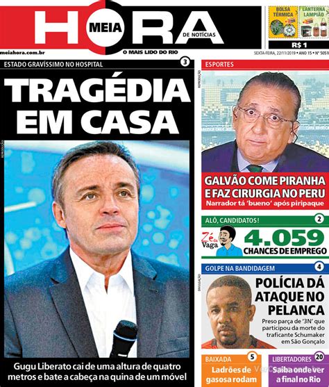 CAPA DO JORNAL MEIA HORA RJ DESTA SEXTA FEIRA 22 AMAZÔNIA ACONTECE