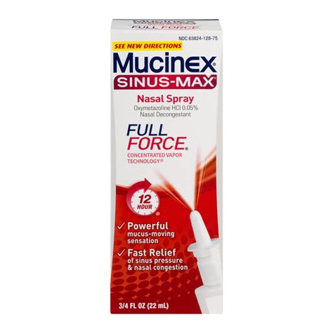 Save On Mucinex Full Force Sinus Max Nasal Spray Nasal Decongestant 12 Hour Order Online