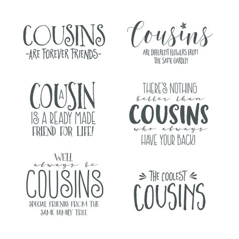 Cousin Word Art Overlays