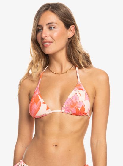 Printed Beach Classics Tiki Tri Bikini Top Roxy