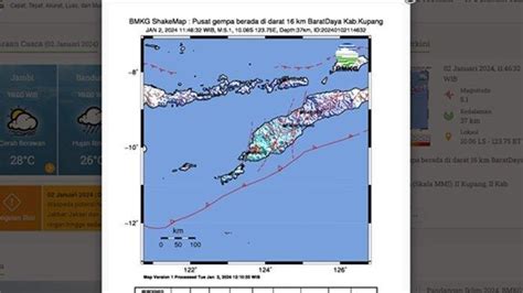 Gempa Bumi Magnitudo Guncang Kupang Ntt Tidak Berpotensi Tsunami