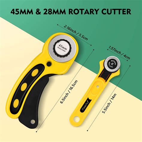 Magicfly Rotary Cutter Set 45mm And 28mm Fabric Cutters Kit With Extra