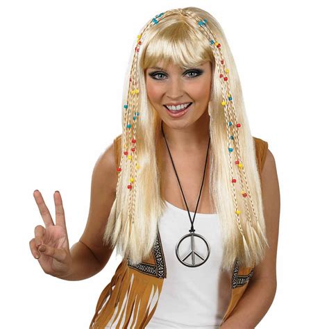 Fun Shack Womens Long Blonde Braided Hippie Wig Adult 70s Hippy Costume