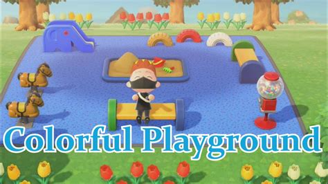 Making A Colorful Playground Animal Crossing New Horizons Youtube