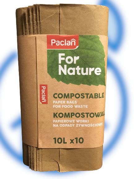 Paclan For Nature Papierowe Worki Na Mieci Sztuk L Healthy Leaves