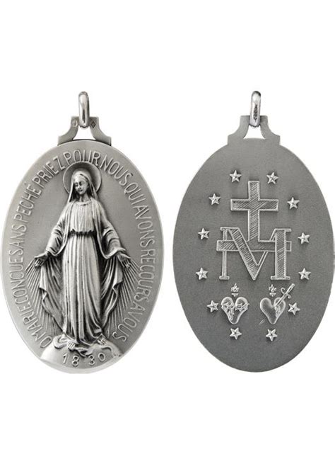 Médaille Miraculeuse Argent Massif 50 Mm Vente Objets Religieux