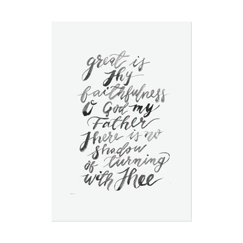 Great Is Thy Faithfulness Lyrics Hymn Rolled Poster Etsy