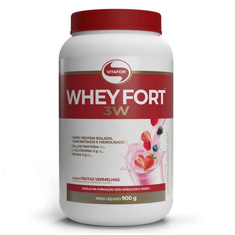 Whey Fort 3w Whey Protein Hidrolisado Isolado E Concentrado Sabor