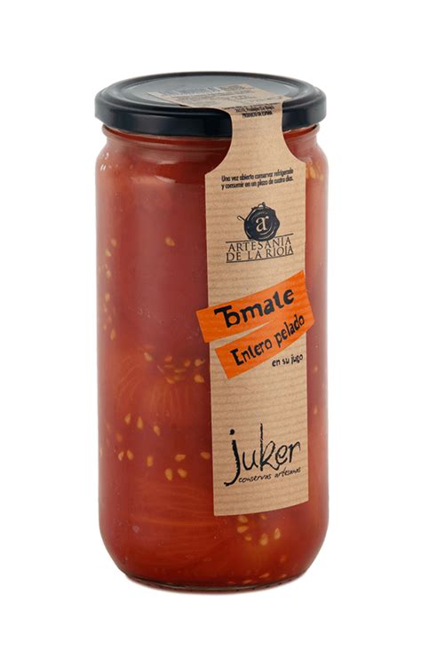 Tomate Entero Pelado En Su Jugo Ml Juker Conservas Artesanas