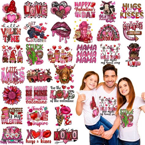 Amazon 6 Pcs Valentine S Iron On Transfers Decals Valentine Iron