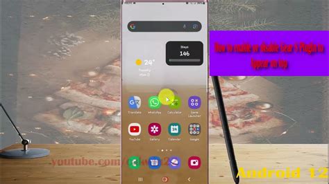 Samsung Galaxy S22 Ultra How To Enable Or Disable Gear S Plugin To Appear On Top Youtube